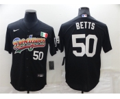 Men's Los Angeles Dodgers #50 Mookie Betts Black Mexico Cool Base Nike Jersey