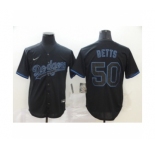 Men's Los Angeles Dodgers #50 Mookie Betts Black Shadow 2020 Cool Base Jersey