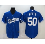 Men's Los Angeles Dodgers #50 Mookie Betts Replica Royal Blue Home Cool Base Baseball Jersey