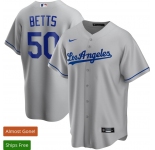 Men's Los Angeles Dodgers #50 Mookie Betts Royal Gray 2020 Cool Base Jersey1