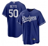 Mens Los Angeles Dodgers #50 Mookie Betts Royal Limited Stitched Baseball Jersey
