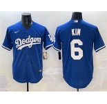 Men's Los Angeles Dodgers #6 Hyeseong Kim Royal Cool Base Stitched Baseball Jersey