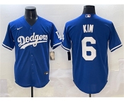Men's Los Angeles Dodgers #6 Hyeseong Kim Royal Cool Base Stitched Baseball Jersey