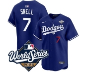 Men's Los Angeles Dodgers #7 Blake Snell Royal 2025 World Series Limited Stitched Baseball Jersey