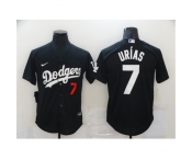 Men's Los Angeles Dodgers #7 Julio Urias Nike Black Replica Home Jersey