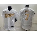 Men's Los Angeles Dodgers #7 Julio Urias White 2022 All Star Stitched Flex Base Nike Jersey