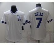 Men's Los Angeles Dodgers #7 Julio Urias White Stitched Baseball Jersey
