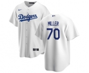 Men's Los Angeles Dodgers #70 Bobby Miller White Cool Base Stitched Baseball Jersey