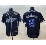Men's Los Angeles Dodgers #8 Enrique Hernández Black Fashion 2025 World Series Cool Base Stitched Baseball Jersey