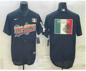 Men's Los Angeles Dodgers Big Logo Black Stitched MLB Cool Base Nike Fashion Jersey8