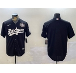 Men's Los Angeles Dodgers Blank Black 2024 World Series Cool Base Stitched Baseball Jersey