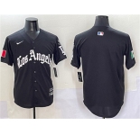 Men's Los Angeles Dodgers Blank Black Mexico 2025 LA Gothic Style With Fernando Patch Vapor Premier Limited Stitched Baseball Jersey