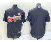 Men's Los Angeles Dodgers Blank Black Mexico Cool Base Nike Jersey