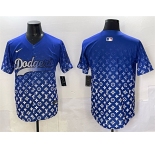 Men's Los Angeles Dodgers Blank Blue Limited Stitched Baseball Jersey