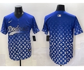 Men's Los Angeles Dodgers Blank Blue Limited Stitched Baseball Jersey