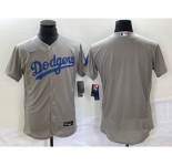 Men's Los Angeles Dodgers Blank Gray Flex Base Stitched Baseball Jersey