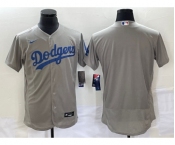 Men's Los Angeles Dodgers Blank Gray Flex Base Stitched Baseball Jersey
