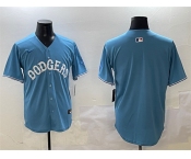 Men's Los Angeles Dodgers Blank Light Blue Limited Stitched Baseball Jersey