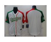 Men's Los Angeles Dodgers Blank Nike White Split Home Patch Replica Team Jersey