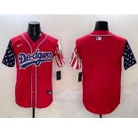 Men's Los Angeles Dodgers Blank Red Limited Stitched Baseball Jersey