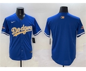 Men's Los Angeles Dodgers Blank Royal 2025 Gold Collection Limited Stitched Baseball Jersey