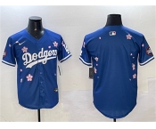 Men's Los Angeles Dodgers Blank Royal 2025 Tokyo Series Limited Stitched Baseball Jersey