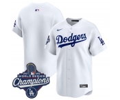 Men's Los Angeles Dodgers Blank White 2025 Champions Stitched Baseball Jersey