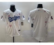 Men's Los Angeles Dodgers Blank White 2025 Tokyo Series Limited Stitched Baseball Jersey