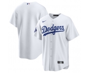 Men's Los Angeles Dodgers Blank White 2025 World Series Champions Stitched Baseball Jersey