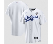 Men's Los Angeles Dodgers Blank White 2025 World Series Home Cool Base Stitched Baseball Jersey