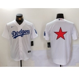 Men's Los Angeles Dodgers Blank White Cool Base Stitched Jerseys