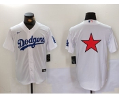 Men's Los Angeles Dodgers Blank White Cool Base Stitched Jerseys