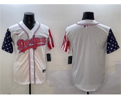 Men's Los Angeles Dodgers Blank White Limited Stitched Baseball Jersey