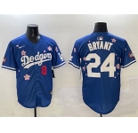 Men's Los Angeles Dodgers Front #8 Back #24 Kobe Bryant Royal 2025 Tokyo Series Limited Stitched Baseball Jersey