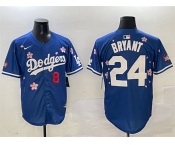Men's Los Angeles Dodgers Front #8 Back #24 Kobe Bryant Royal 2025 Tokyo Series Limited Stitched Baseball Jersey