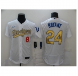 Men's Los Angeles Dodgers Kobe Bryant Olive Gold Jersey