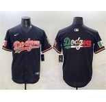 Men's Los Angeles Dodgers Team Big Logo Black Mexico Limited Stitched Baseball Jersey