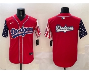 Men's Los Angeles Dodgers Team Big Logo Red Limited Stitched Baseball Jersey