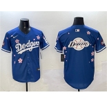 Men's Los Angeles Dodgers Team Big Logo Royal 2025 Tokyo Series Limited Stitched Baseball Jersey