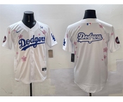 Men's Los Angeles Dodgers Team Big Logo White 2025 Tokyo Series Limited Stitched Baseball Jersey
