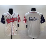 Men's Los Angeles Dodgers Team Big Logo White Limited Stitched Baseball Jersey