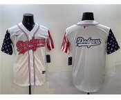 Men's Los Angeles Dodgers Team Big Logo White Limited Stitched Baseball Jersey