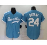 Men's Nike Brooklyn Dodgers #24 Kobe Bryant Light Blue Alternate 2020 Cooperstown Collection Baseball Jersey