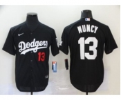 Men's Nike Dodgers #13 Max Muncy Black 2020 Turn Back The Clock Baseball Jersey