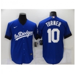 Men's Nike Los Angeles Dodgers #10 Justin Turner White Elite City Player Jersey