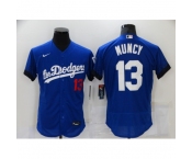 Men's Nike Los Angeles Dodgers #13 Max Muncy Blue Elite City Player Jersey