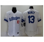 Men's Nike Los Angeles Dodgers #13 Max Muncy White City Player Jersey