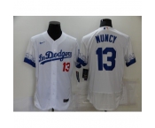 Men's Nike Los Angeles Dodgers #13 Max Muncy White City Player Jersey