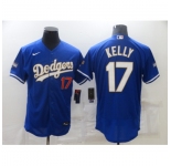 Men's Nike Los Angeles Dodgers #17 Joe Kelly Blue Gold Elite Jersey