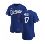 Men's Nike Los Angeles Dodgers #17 Joe Kelly Royal Alternate 2020 Authentic Player Baseball Jersey